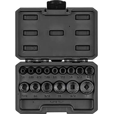 TEKTON 12-punktowy zestaw nasadek udarowych z napędem 3/8", 15-częściowy (1/4-1") SID91304 TEKTON 12-punktowy zestaw nasadek udarowych z napędem 3/8", 15-częściowy (1/4-1") SID91304