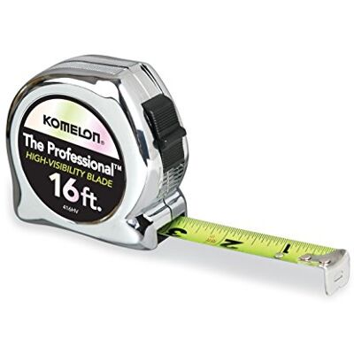 Komelon 416HV profesjonalna taśma miernicza o wysokiej widoczności, 30 cm na 3/4 cala, chrom Komelon 416HV profesjonalna taśma miernicza o wysokiej widoczności, 30 cm na 3/4 cala, chrom