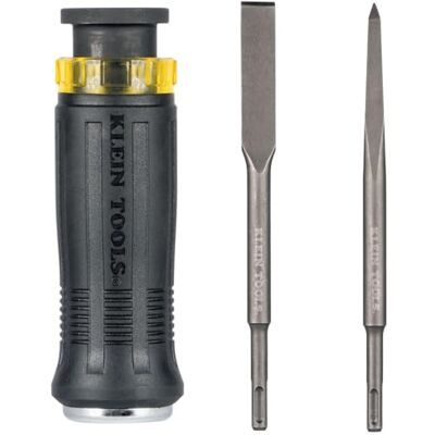 KLEIN TOOLS 32753SD Wkrętak rozbiórkowy, płaskie dłuto i końcówki Bull Point, do stosowania z wiertarkami udarowymi i łomami ręcznymi, 3-częściowy KLEIN TOOLS 32753SD Wkrętak rozbiórkowy, płaskie dłuto i końcówki Bull Point, do stosowania z wiertarkami udarowymi i łomami ręcznymi, 3-częściowy