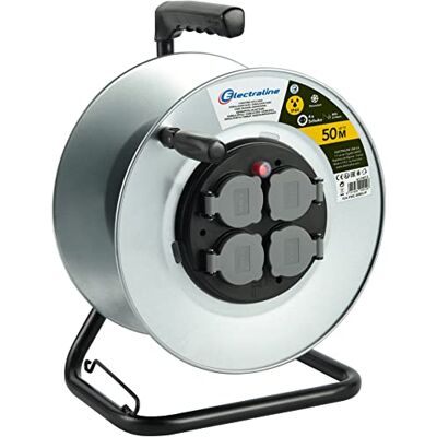 Electraline 94012 Profesjonalna metalowa rolka konstrukcyjna 4 gniazda IP44 bez prowadnicy kabla i ergonomicznego uchwytu, nadaje się do rękawic roboczych. Electraline 94012 Profesjonalna metalowa rolka konstrukcyjna 4 gniazda IP44 bez prowadnicy kabla i ergonomicznego uchwytu, nadaje się do rękawic roboczych.