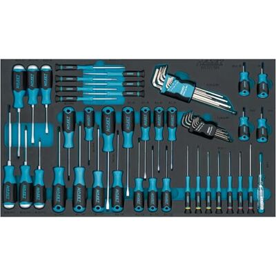 Hazet Zestaw wkrętaków 163-527/56N, 56-częściowy, 1,5-10 mm, PH00-PH2, T5-T40, płaskie, Phillips, wewnętrzne TORX i sześciokątne, w tym wkrętak udarowy, klucz płaski Hazet Zestaw wkrętaków 163-527/56N, 56-częściowy, 1,5-10 mm, PH00-PH2, T5-T40, płaskie, Phillips, wewnętrzne TORX i sześciokątne, w tym wkrętak udarowy, klucz płaski
