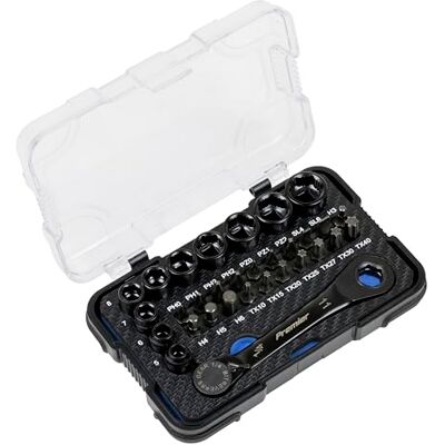Sealey Premier Black Go-Through Lock-On™ niskoprofilowy zestaw gniazd i bitów 31 szt. AK2112 Sealey Premier Black Go-Through Lock-On™ niskoprofilowy zestaw gniazd i bitów 31 szt. AK2112