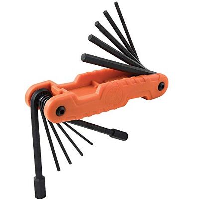 KLEIN TOOLS 70540M Kompaktowy składany zestaw kluczy sześciokątnych, 8-kluczowe rozmiary metryczne od 1,5 mm do 8 mm, wytrzymałość przemysłowa stal stopowa poddana obróbce cieplnej KLEIN TOOLS 70540M Kompaktowy składany zestaw kluczy sześciokątnych, 8-kluczowe rozmiary metryczne od 1,5 mm do 8 mm, wytrzymałość przemysłowa stal stopowa poddana obróbce cieplnej