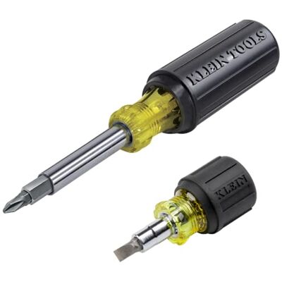 KLEIN TOOLS 80027 Zestaw wkrętaków 11 w 1, śrubokręt wielobitowy 6 w 1, śrubokręt krzyżakowy, płaski, kwadratowy, bitów Torx, 2-częściowy KLEIN TOOLS 80027 Zestaw wkrętaków 11 w 1, śrubokręt wielobitowy 6 w 1, śrubokręt krzyżakowy, płaski, kwadratowy, bitów Torx, 2-częściowy