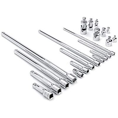 GEARWRENCH 20 szt. 1/4", 3/8", 1/2" Drive Extension, uniwersalne złącze i zestaw adapterów 81315A-07 GEARWRENCH 20 szt. 1/4", 3/8", 1/2" Drive Extension, uniwersalne złącze i zestaw adapterów 81315A-07