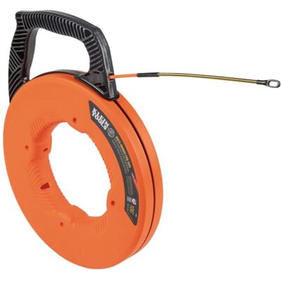 KLEIN TOOLS 56380 56380 Nieprzewodząca taśma elektryczna, ściągacz z włókna szklanego z wieloma rowkami i stalową prowadnicą, 3,5 m x 4,76 mm KLEIN TOOLS 56380 56380 Nieprzewodząca taśma elektryczna, ściągacz z włókna szklanego z wieloma rowkami i stalową prowadnicą, 3,5 m x 4,76 mm