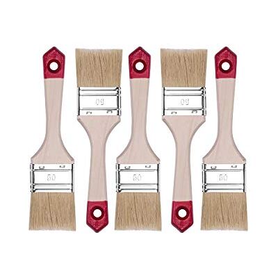 HARDY WORKING TOOLS Zestaw pędzli płaskich, 5-częściowy, 5 sztuk – 50 mm szerokości, zestaw pędzli malarskich z drewnianym uchwytem, zestaw pędzli do lakieru serii *40*, 5PCS A0202-400520 HARDY WORKING TOOLS Zestaw pędzli płaskich, 5-częściowy, 5 sztuk – 50 mm szerokości, zestaw pędzli malarskich z drewnianym uchwytem, zestaw pędzli do lakieru serii *40*, 5PCS A0202-400520