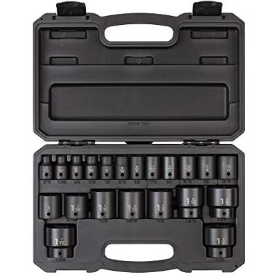 TEKTON 6-punktowy zestaw nasadek udarowych 1/2 cala, 21-częściowy (5/16-1-1/5.1 cm) SID92302 TEKTON 6-punktowy zestaw nasadek udarowych 1/2 cala, 21-częściowy (5/16-1-1/5.1 cm) SID92302