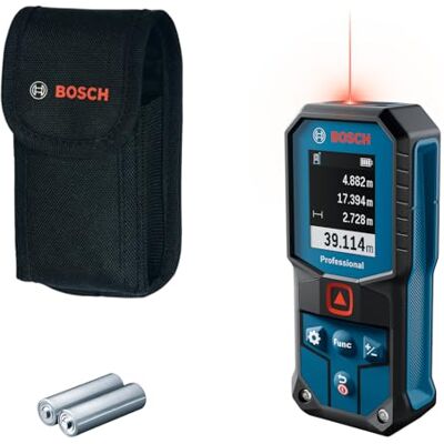 Bosch Dalmierz laserowy GLM 40-31 (certyfikat IP65, obudowa amortyzująca wstrząsy, automatyczne obliczenia długości/powierzchni/kubatury, kompatybilność z akumulatorem Li-ion) Bosch Dalmierz laserowy GLM 40-31 (certyfikat IP65, obudowa amortyzująca wstrząsy, automatyczne obliczenia długości/powierzchni/kubatury, kompatybilność z akumulatorem Li-ion)