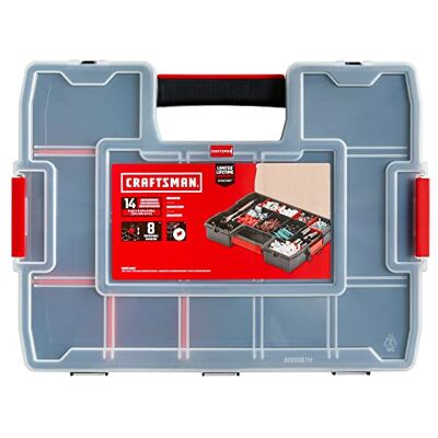 Craftsman 2-pak 14-komorowy plastikowy organizer na małe części (CMST60944M) Craftsman 2-pak 14-komorowy plastikowy organizer na małe części (CMST60944M)