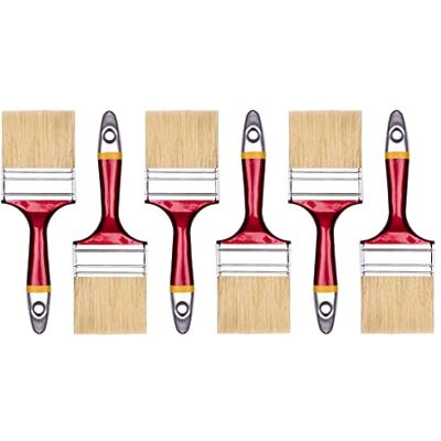 HARDY WORKING TOOLS Zestaw płaskich pędzli 6-częściowy, 6 sztuk – 75 mm szerokości, zestaw pędzli malarskich z drewnianym uchwytem, seria pędzli do lakieru, seria 33*, 6 szt., A0200-330630 HARDY WORKING TOOLS Zestaw płaskich pędzli 6-częściowy, 6 sztuk – 75 mm szerokości, zestaw pędzli malarskich z drewnianym uchwytem, seria pędzli do lakieru, seria 33*, 6 szt., A0200-330630