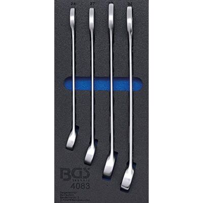BGS 4083 Wkładka do szuflady 1/3: zestaw kluczy płasko-oczkowych 24 32 mm 4 szt. BGS 4083 Wkładka do szuflady 1/3: zestaw kluczy płasko-oczkowych 24 32 mm 4 szt.