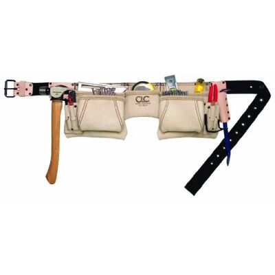 Custom Leathercraft CLC 175274 wytrzymały licowa skóra licowa fartuch budowlany i pętla młotkowa, 12 kieszeni Custom Leathercraft CLC 175274 wytrzymały licowa skóra licowa fartuch budowlany i pętla młotkowa, 12 kieszeni