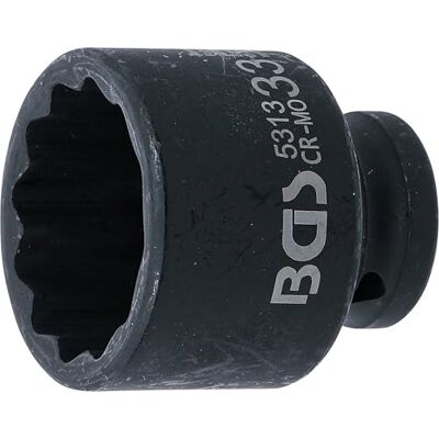 BGS 5313 Nasadka udarowa dwunastokątna 12,5 mm (1/2") 33 mm BGS 5313 Nasadka udarowa dwunastokątna 12,5 mm (1/2") 33 mm