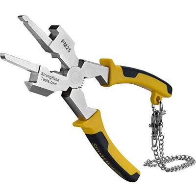 Strong Hand Tools , Deluxe MIG szczypce spawalnicze, młotek do żużla, młotek płaski, skrobak, drobne i grube pilniki, nacięcie boczne, łańcuch podtrzymujący, ergonomiczny uchwyt, poddane obróbce Strong Hand Tools , Deluxe MIG szczypce spawalnicze, młotek do żużla, młotek płaski, skrobak, drobne i grube pilniki, nacięcie boczne, łańcuch podtrzymujący, ergonomiczny uchwyt, poddane obróbce