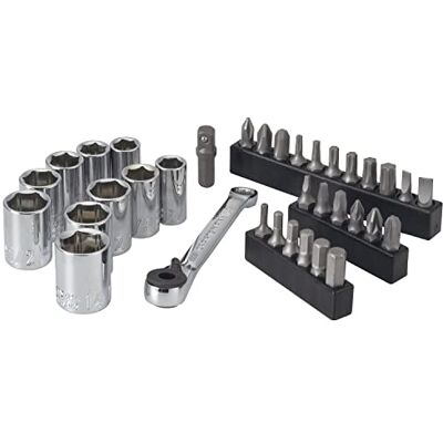 Craftsman SAE i zestaw nasadek metrycznych 1/4", 35-częściowy napęd (CMMT12005LZ) Craftsman SAE i zestaw nasadek metrycznych 1/4", 35-częściowy napęd (CMMT12005LZ)