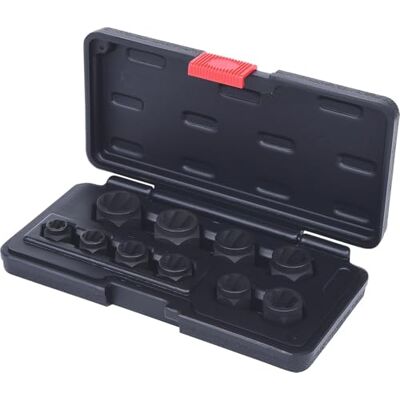 KS Tools 913.3880 Zestaw nasadek spiralnych, 10-szt, M8-M19 KS Tools 913.3880 Zestaw nasadek spiralnych, 10-szt, M8-M19