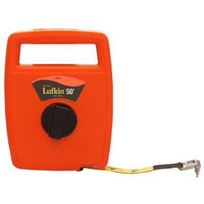 Lufkin Crescent 1/5.1 cm x 50' Hi-Viz® pomarańczowa taśma miernicza z włókna szklanego inżyniera liniowego 703D Lufkin Crescent 1/5.1 cm x 50' Hi-Viz® pomarańczowa taśma miernicza z włókna szklanego inżyniera liniowego 703D