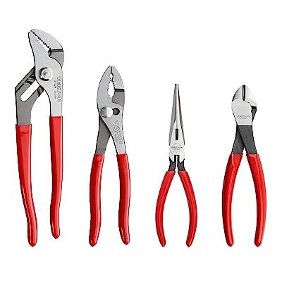 TEKTON Zestaw szczypiec, 4-częściowy (złącze rowkowe, złącze ślizgowe, długi nos, cięcie ukośne) PLR99022 TEKTON Zestaw szczypiec, 4-częściowy (złącze rowkowe, złącze ślizgowe, długi nos, cięcie ukośne) PLR99022