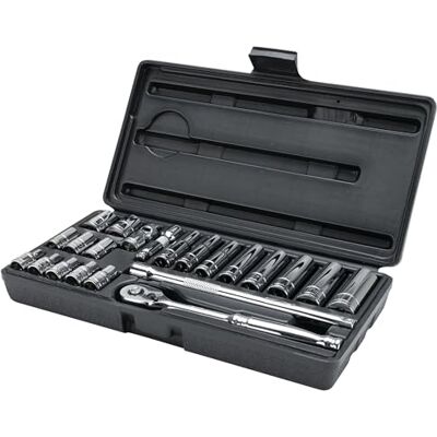 PERFORMANCE TOOL W36901 1/4-Inch Drive SAE Socket Set, 22-Piece PERFORMANCE TOOL W36901 1/4-Inch Drive SAE Socket Set, 22-Piece