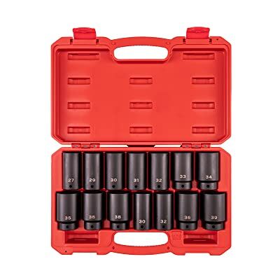 TEKTON 6-punktowy i 12-punktowy zestaw nasadek udarowych do napędu 1/2 cala z obudową, 14-częściowy (27-39 mm) SID92341 TEKTON 6-punktowy i 12-punktowy zestaw nasadek udarowych do napędu 1/2 cala z obudową, 14-częściowy (27-39 mm) SID92341