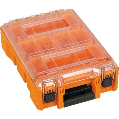 KLEIN TOOLS 54808MB MODbox skrzynka na narzędzia modułowa do przechowywania o połowie szerokości z 4 wyjmowanymi pojemnikami na elementy mocujące i małe elementy KLEIN TOOLS 54808MB MODbox skrzynka na narzędzia modułowa do przechowywania o połowie szerokości z 4 wyjmowanymi pojemnikami na elementy mocujące i małe elementy