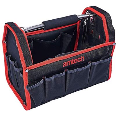 Amtech N0541 pojemnik na narzędzia 330 mm (13") z kartą krawatową, otwarta torba na narzędzia Amtech N0541 pojemnik na narzędzia 330 mm (13") z kartą krawatową, otwarta torba na narzędzia