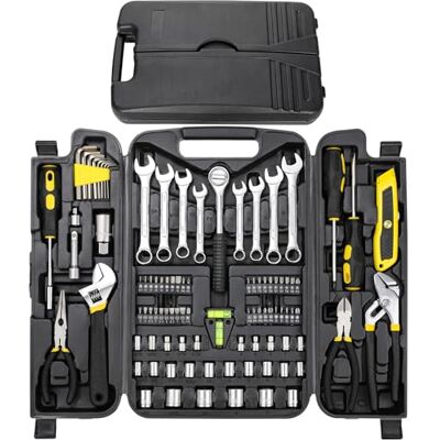 TLGREEN 95-częściowy zestaw narzędzi, zestaw narzędzi mechanicznych, przenośna skrzynka narzędziowa z regulowanymi szczypcami, z plastikową walizką do przechowywania, do domu, mieszkania, garażu, TLGREEN 95-częściowy zestaw narzędzi, zestaw narzędzi mechanicznych, przenośna skrzynka narzędziowa z regulowanymi szczypcami, z plastikową walizką do przechowywania, do domu, mieszkania, garażu,
