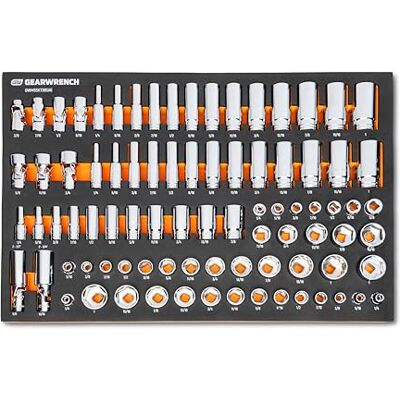 GEARWRENCH 85-częściowy zestaw nasadek uniwersalnych 3/8” SAE w piankowej tacy do przechowywania, GWMSSKT38SAE GEARWRENCH 85-częściowy zestaw nasadek uniwersalnych 3/8” SAE w piankowej tacy do przechowywania, GWMSSKT38SAE