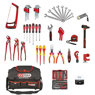 KS Tools 850.0126 – Profesjonalne narzędzia sanitarne i ogrzewanie w torbie, SMARTBAG XL – praktyczna i bardzo odporna – gniazda, klucze, śruby, szczypce, obcinacz do rur KS Tools 850.0126 – Profesjonalne narzędzia sanitarne i ogrzewanie w torbie, SMARTBAG XL – praktyczna i bardzo odporna – gniazda, klucze, śruby, szczypce, obcinacz do rur