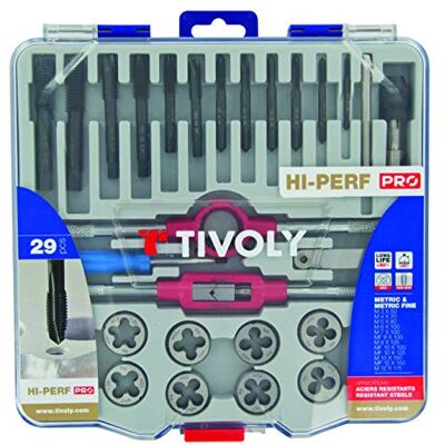 Tivoly walizka 29 szt. 12 gwintowników DIN 352 HSS GUN + 12 matryc HSS + 4 akcesoria M3 do M12 Tivoly walizka 29 szt. 12 gwintowników DIN 352 HSS GUN + 12 matryc HSS + 4 akcesoria M3 do M12