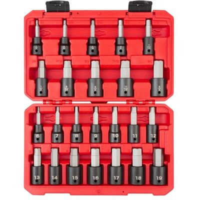 TEKTON Zestaw nasadek sześciokątnych 1/2 cala, 24-częściowy (1/4-3/4 cala, 6-19 mm) SIB92311 TEKTON Zestaw nasadek sześciokątnych 1/2 cala, 24-częściowy (1/4-3/4 cala, 6-19 mm) SIB92311