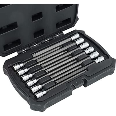MichaelPro Torx zestaw nasadek bitowych, 12-częściowy zestaw bitów Torx z napędem 3/8", T10, T15, T20, T25, T27, T30, T40, T45, T47, T50, T55, T60 Torx w zestawie, zestaw gniazd Torx Star z futerałem MichaelPro Torx zestaw nasadek bitowych, 12-częściowy zestaw bitów Torx z napędem 3/8", T10, T15, T20, T25, T27, T30, T40, T45, T47, T50, T55, T60 Torx w zestawie, zestaw gniazd Torx Star z futerałem