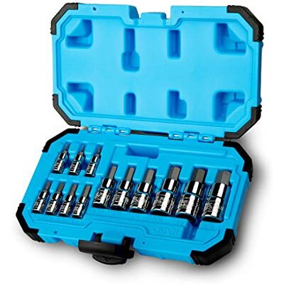 Capri Tools Zestaw nasadek sześciokątnych SAE, seria zaawansowana, 13-częściowy Capri Tools Zestaw nasadek sześciokątnych SAE, seria zaawansowana, 13-częściowy