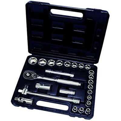Hilka 01202502 25 szt. 1/2" zestaw gniazd napędowych metryczny Hilka 01202502 25 szt. 1/2" zestaw gniazd napędowych metryczny