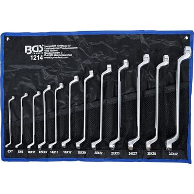 BGS 1214 Zestaw kluczy oczkowych dwustronnych wygięte 6 x 7 30 x 32 mm 12 szt. BGS 1214 Zestaw kluczy oczkowych dwustronnych wygięte 6 x 7 30 x 32 mm 12 szt.