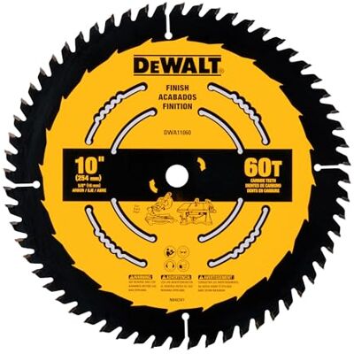 DeWalt 10-calowy brzeszczot do piły tarczowej 60-TPI z węglików spiekanych -DWA11060 DeWalt 10-calowy brzeszczot do piły tarczowej 60-TPI z węglików spiekanych -DWA11060