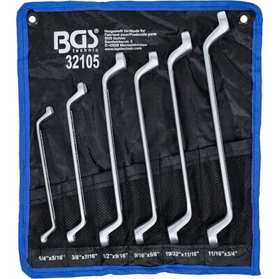 BGS 32105 Zestaw kluczy oczkowych dwustronnych głęboko odsadzone calowe 1/4" 3/4" 6 szt. BGS 32105 Zestaw kluczy oczkowych dwustronnych głęboko odsadzone calowe 1/4" 3/4" 6 szt.