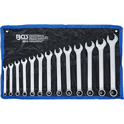 BGS 8914 Zestaw kluczy płasko-oczkowych klucz płaski z funkcją grzechotki 8 21 mm 13 szt. BGS 8914 Zestaw kluczy płasko-oczkowych klucz płaski z funkcją grzechotki 8 21 mm 13 szt.