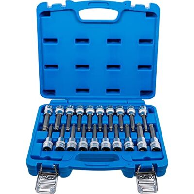 BGS 5170 Zestaw nasadek do bitów 12,5 mm (1/2") gniazdo sześciokątne, profil T (do Torx), gniazdo wielokątne (do XZN) z łbem kulistym 20 szt. BGS 5170 Zestaw nasadek do bitów 12,5 mm (1/2") gniazdo sześciokątne, profil T (do Torx), gniazdo wielokątne (do XZN) z łbem kulistym 20 szt.