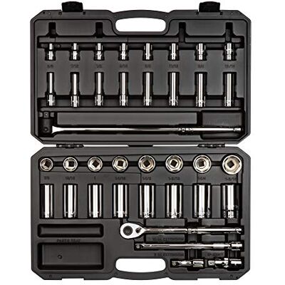 TEKTON 1/2 Inch Drive 6-Point Socket & Ratchet Set, 38-Piece (3/8-1-5/16 inch) SKT25101 TEKTON 1/2 Inch Drive 6-Point Socket & Ratchet Set, 38-Piece (3/8-1-5/16 inch) SKT25101