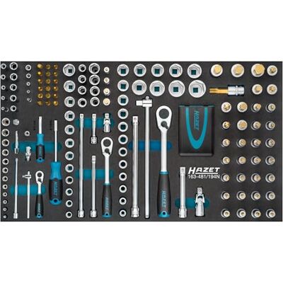 Hazet Zestaw Kluczy Nasadowych 163-481/194N, 194-Częściowy, 2-32 mm, E4-E10, M5-M18, PH1-PH3, Pz1-Pz3, T6-T55, Wewnętrzny/Zewnętrzny Sześciokątny, Wewnętrzny TORX, w Tym Grzechotki i Zestaw Bitów Hazet Zestaw Kluczy Nasadowych 163-481/194N, 194-Częściowy, 2-32 mm, E4-E10, M5-M18, PH1-PH3, Pz1-Pz3, T6-T55, Wewnętrzny/Zewnętrzny Sześciokątny, Wewnętrzny TORX, w Tym Grzechotki i Zestaw Bitów