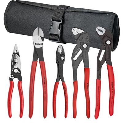 KNIPEX Zestaw szczypiec rdzeniowych 5 szt. w rolce narzędziowej (9K0080150US) KNIPEX Zestaw szczypiec rdzeniowych 5 szt. w rolce narzędziowej (9K0080150US)