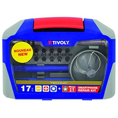 Tivoly 11501570043 Śrubokręt Smartfon do OtwieraniaNaprawy Otworów, Szary, Zestaw 17-częściowy Tivoly 11501570043 Śrubokręt Smartfon do OtwieraniaNaprawy Otworów, Szary, Zestaw 17-częściowy