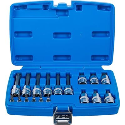 BGS 5174 Zestaw nasadek do bitów 6,3 mm (1/4") / 12,5 mm (1/2") profil T (do Torx) z otworem 18 szt. BGS 5174 Zestaw nasadek do bitów 6,3 mm (1/4") / 12,5 mm (1/2") profil T (do Torx) z otworem 18 szt.
