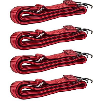 dbest products Wózek Dolly High Tension Power Adjustable 63' płaski sznurek bungee 4-pak z haczykami i klamrą wytrzymały elastyczny pasek maksymalne rozciąganie wiązania do ruchu na zewnątrz dbest products Wózek Dolly High Tension Power Adjustable 63' płaski sznurek bungee 4-pak z haczykami i klamrą wytrzymały elastyczny pasek maksymalne rozciąganie wiązania do ruchu na zewnątrz