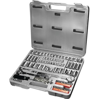 PERFORMANCE TOOL W1198 100 nasadek imperialnych i metrycznych (1/4", 3/8" i 1/2") oraz zestaw bitów PERFORMANCE TOOL W1198 100 nasadek imperialnych i metrycznych (1/4", 3/8" i 1/2") oraz zestaw bitów