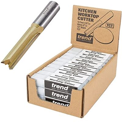 Trend 30-częściowy prosty frez do blatu roboczego z dwoma ostrzami, trzpień 1/2 cala, średnica cięcia 12,7 mm, długość cięcia 50,8 mm, końcówka z węglika wolframu, BR01/30 Trend 30-częściowy prosty frez do blatu roboczego z dwoma ostrzami, trzpień 1/2 cala, średnica cięcia 12,7 mm, długość cięcia 50,8 mm, końcówka z węglika wolframu, BR01/30