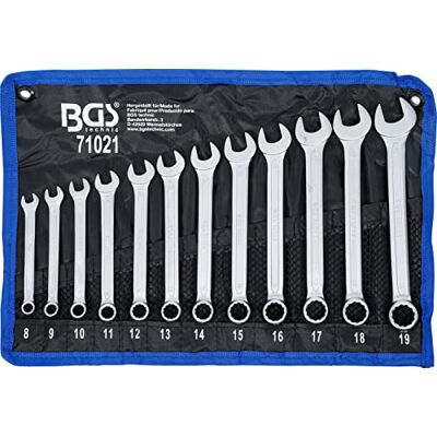 BGS 71021 Zestaw kluczy płasko-oczkowych 8-19 mm 12 szt. BGS 71021 Zestaw kluczy płasko-oczkowych 8-19 mm 12 szt.