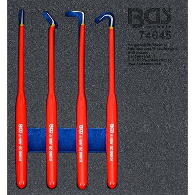 BGS 74645 Wkładka do wózka warsztatowego 1/6: zestaw haczyków izolowany 180 mm 4-częściowy BGS 74645 Wkładka do wózka warsztatowego 1/6: zestaw haczyków izolowany 180 mm 4-częściowy